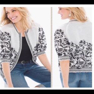 Chico’s Linen Embroidered Jacket